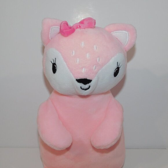 Jesse + Lulu Pink White 10" Plush stuffed Fawn deer Fox baby Toy lovey - Picture 2 of 8